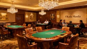 La salle de poker Okada Manila à Manille aux Philippines, la destination de jeu incontournable