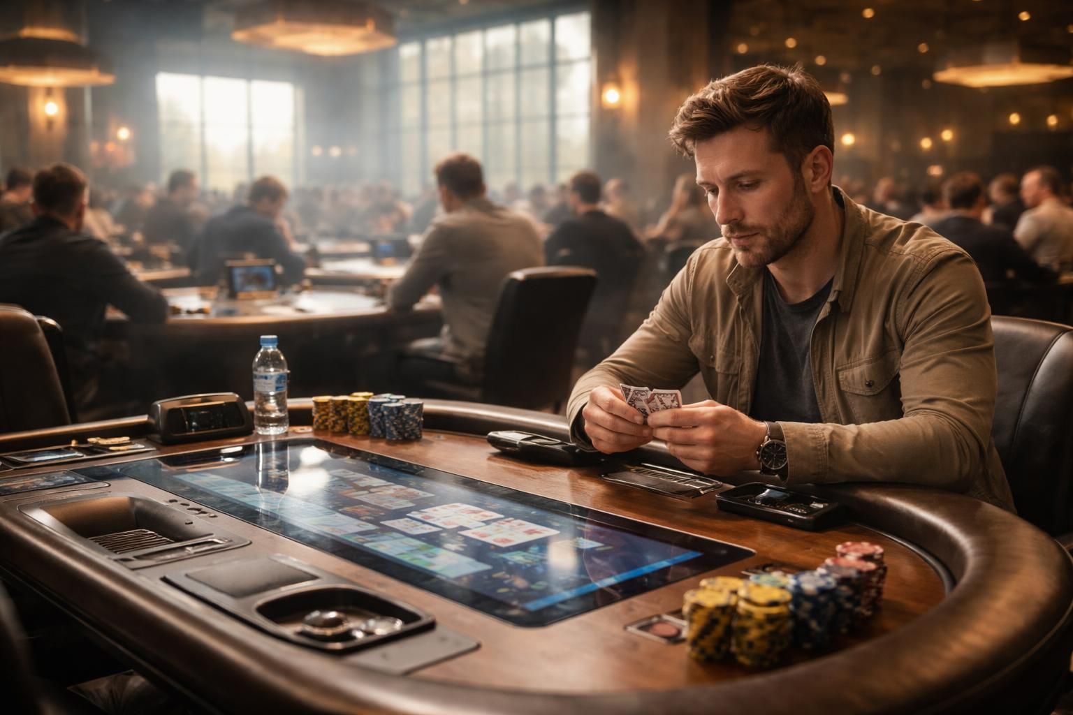 découvrez les équipements innovants de la salle de poker dusk till dawn à nottingham, au royaume-uni, alliant technologie de pointe et expérience de jeu exceptionnelle.